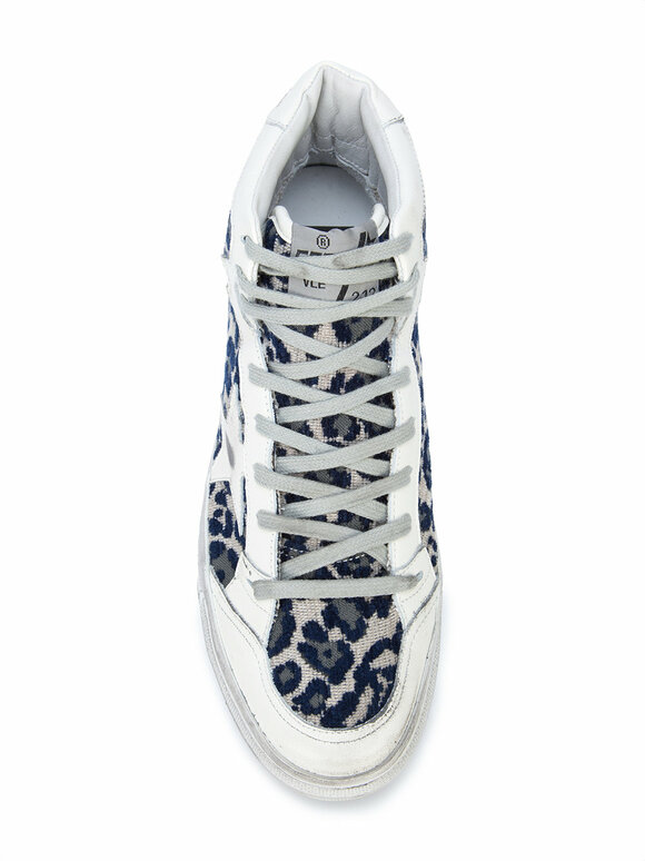 Golden Goose - Navy Leopard Velvet 2.12 Sneaker