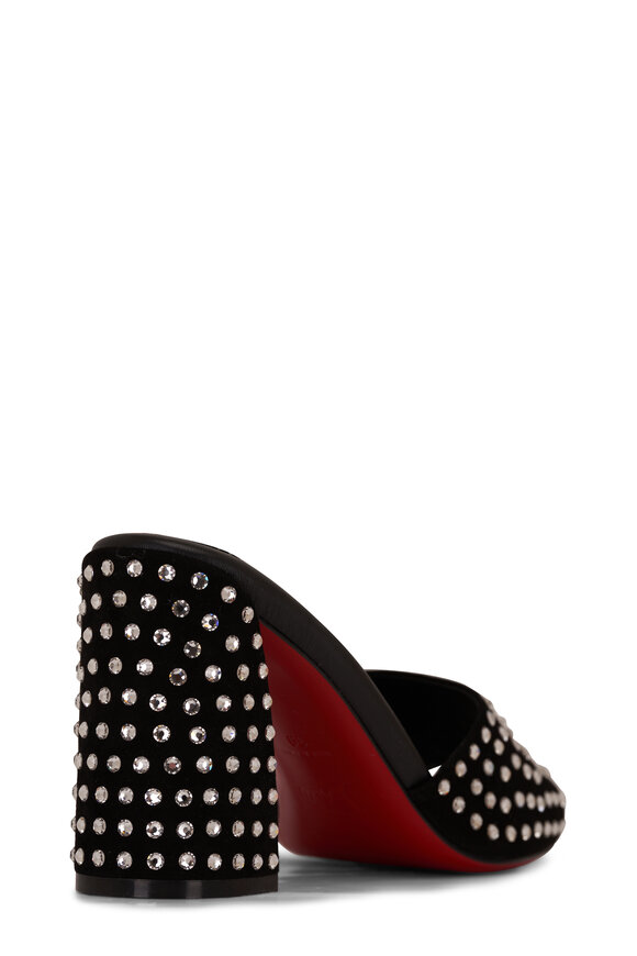 Christian Louboutin - Jane Black Crystal Mule, 85mm  