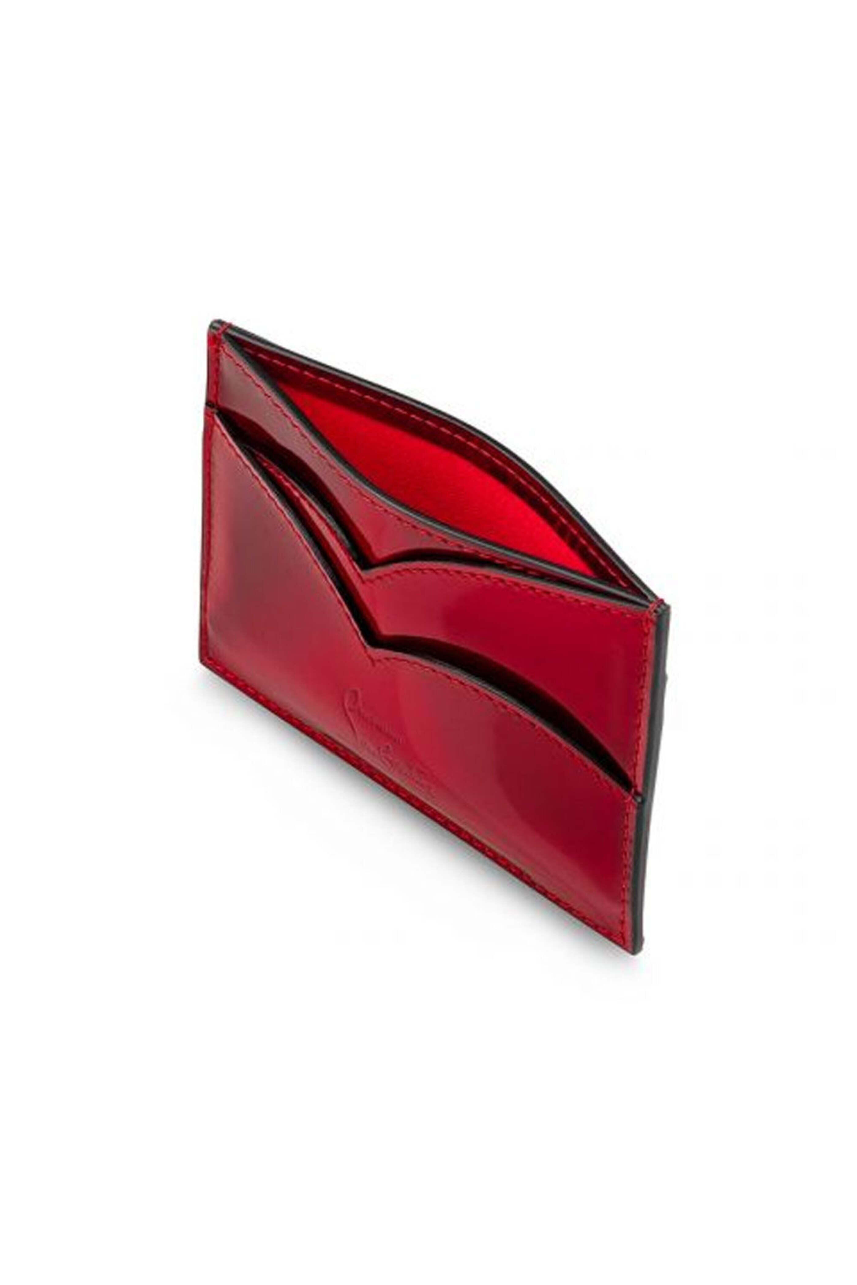 Christian Louboutin Hot Chick パテントレザーカードホルダー Christian Louboutin - Hot Chick Card Holder in Loubi Red