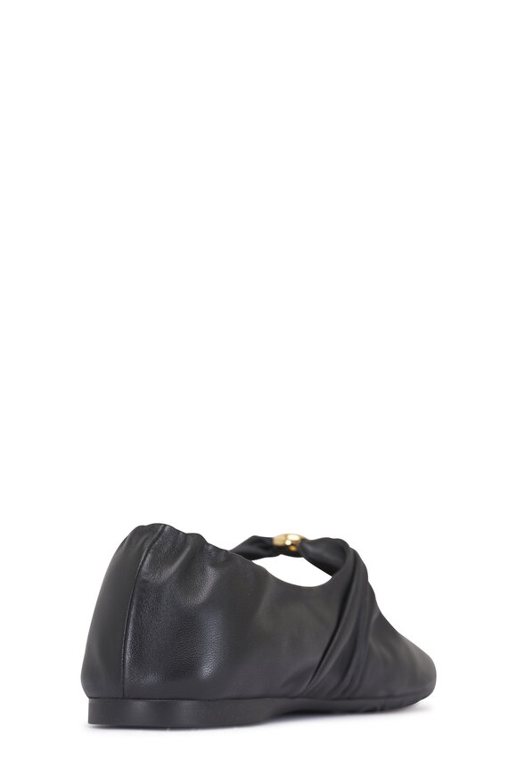 Loewe Black Soft Leather Ballerina Flat - view 5
