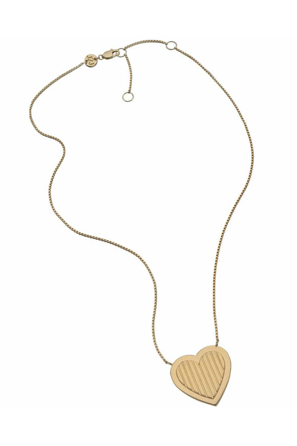 Jennifer Zeuner Jewelry Gold Vermeil Rosita Heart Necklace