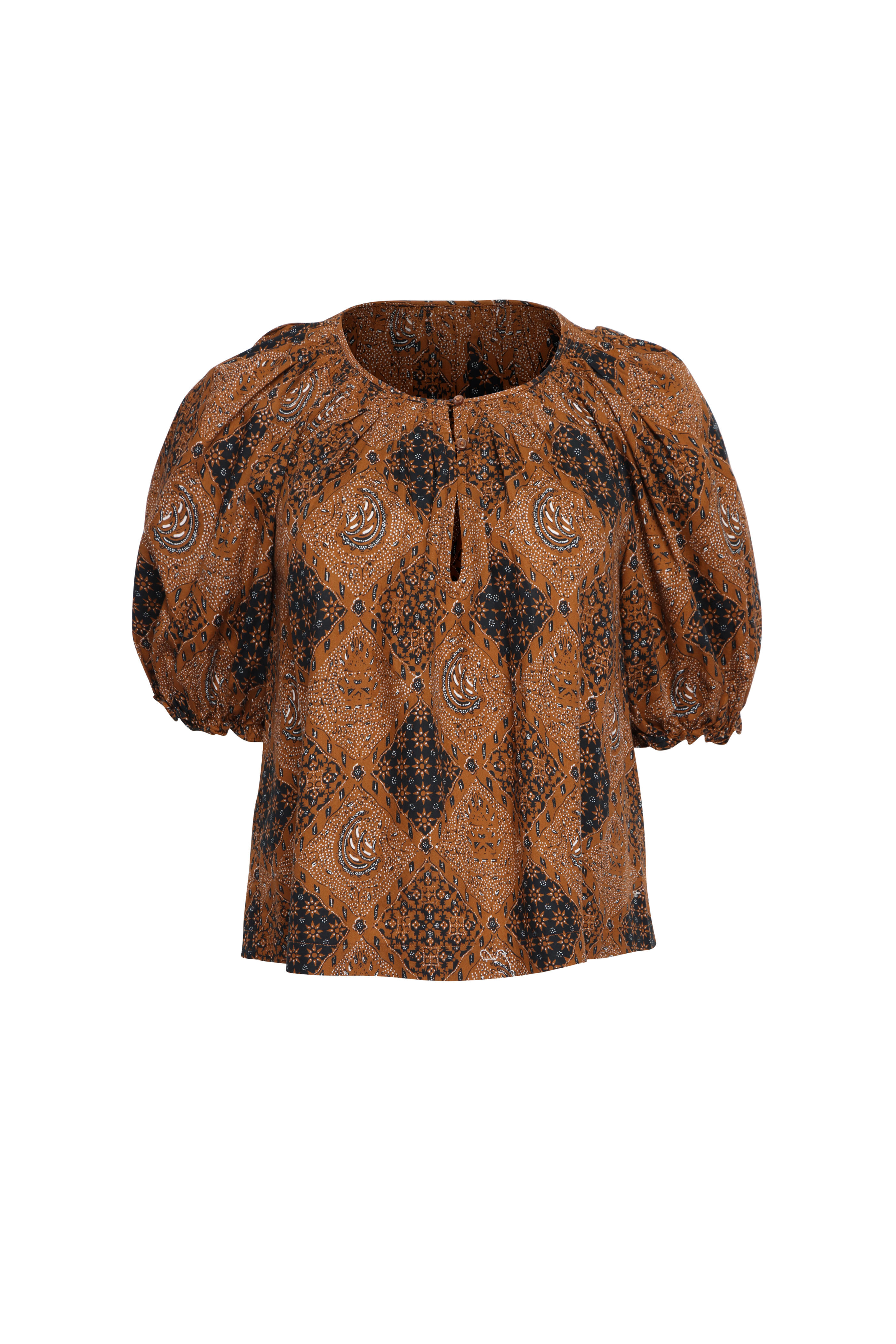 The Great - Moorland Geo Bandana Print Top