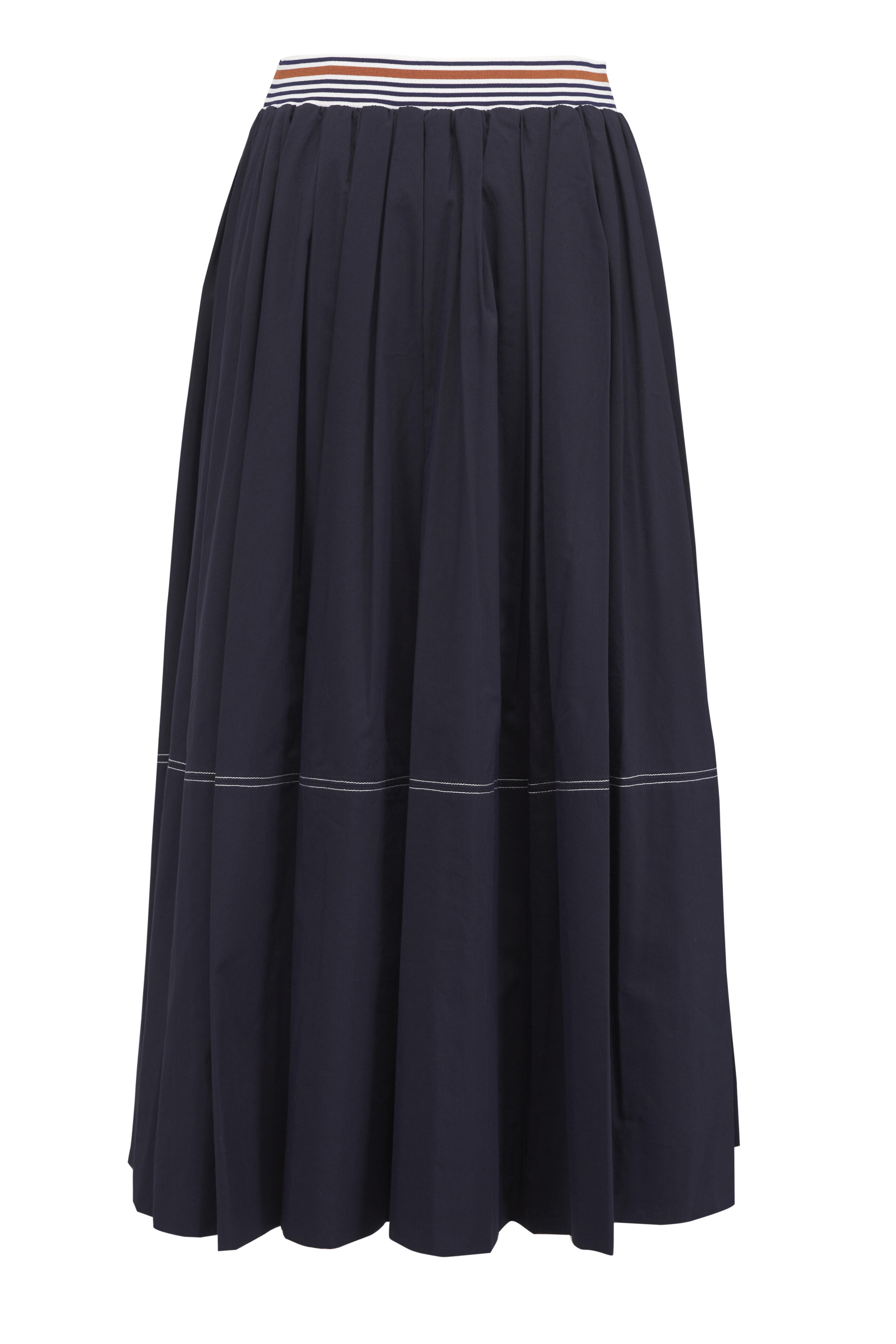 スカート VIVIANO / Tiered Skirt / Navy x Black VIVIANO / Tiered Skirt / Navy x Black