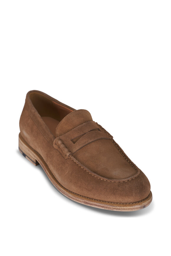 Heschung Aloe Tan Suede Penny Loafer