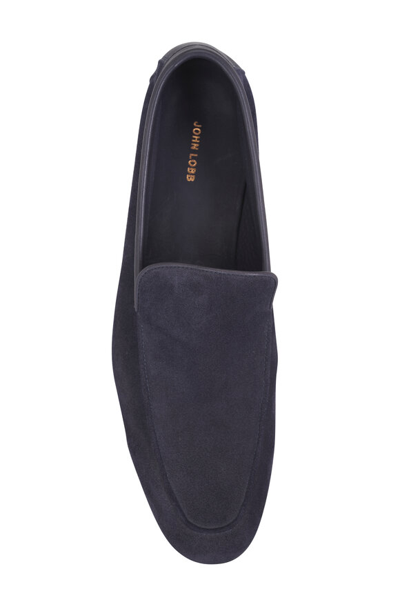 John Lobb - Tyne Navy Suede Loafer