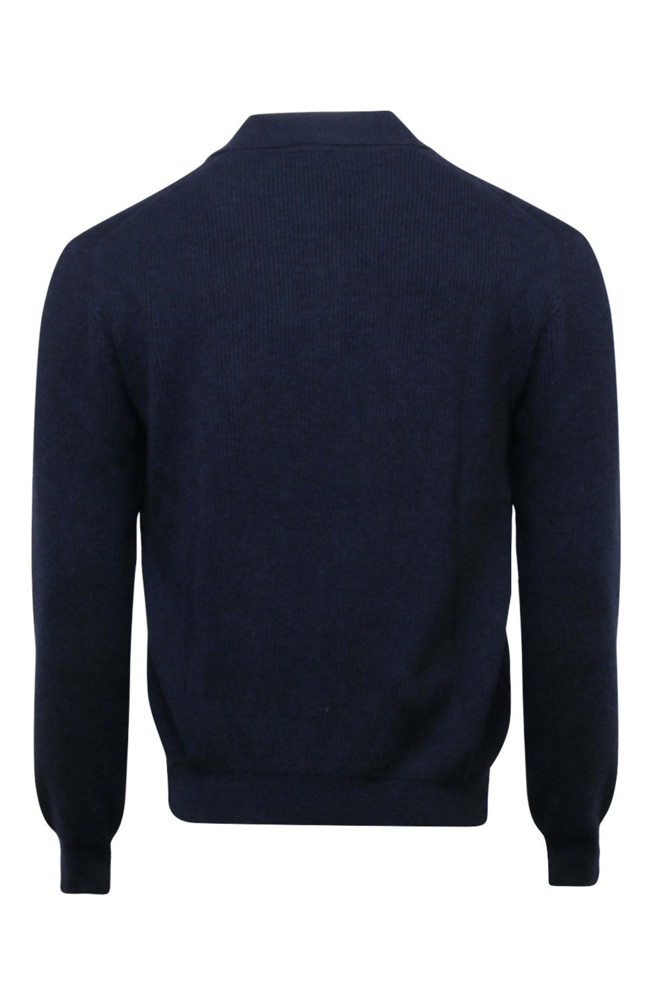 Kiton - Dark Blue Ribbed Sweater