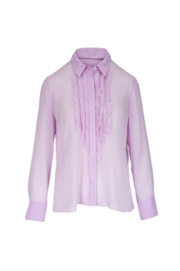 Dorothee Schumacher Sheer Twist Lilac Blouse