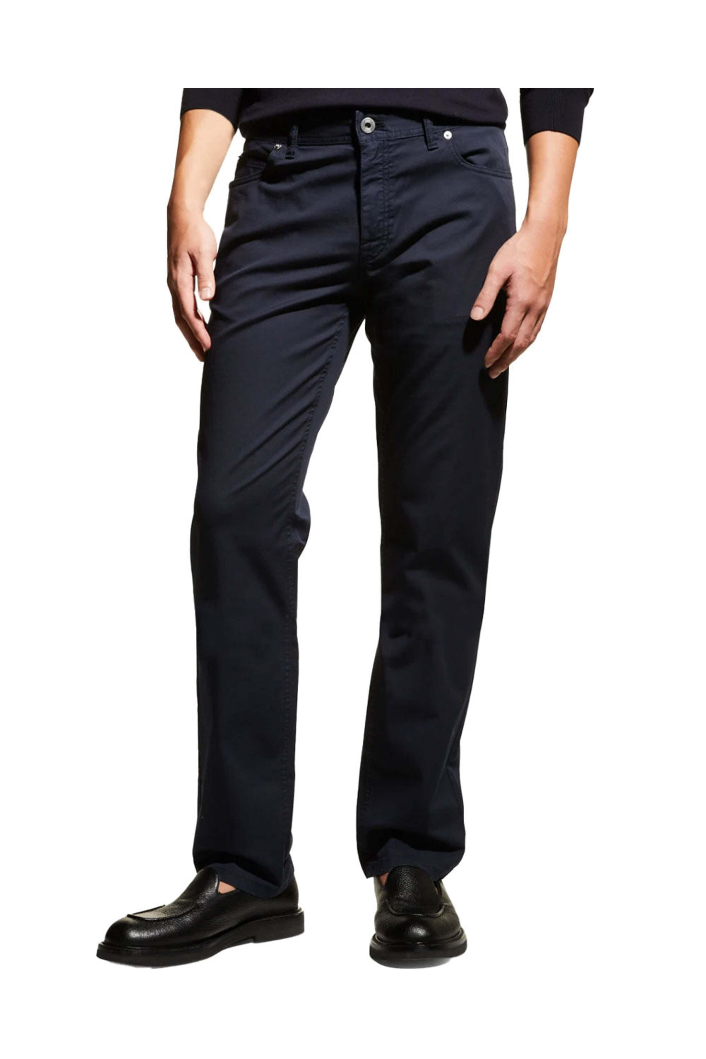 Brioni - Midnight Blue Twill 5 Pocket Pant