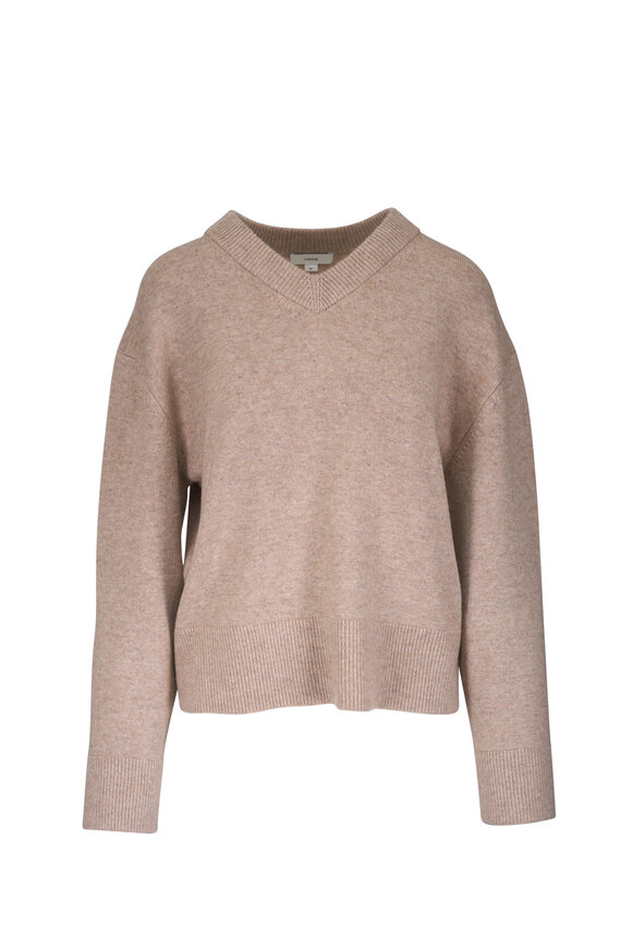 Vince Heather Marzipan V-Neck Sweater