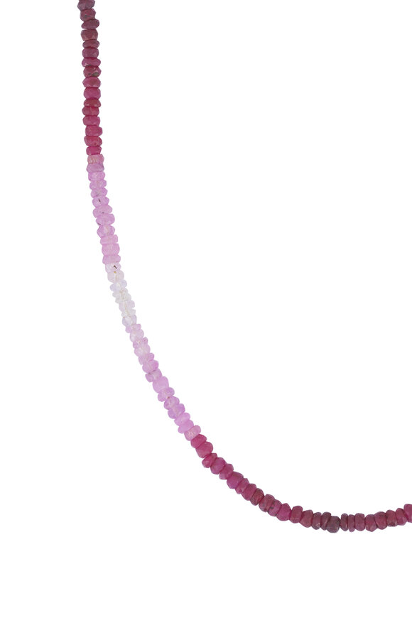 Cristina V. Pink Multi Ruby Rondelle Necklace - view 2