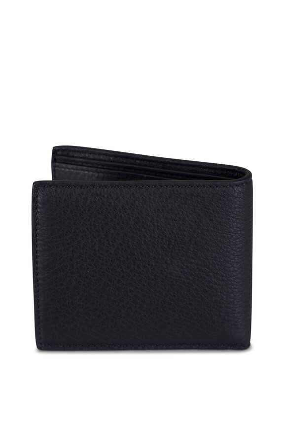 Kiton Black Leather Bi-Fold Wallet - view 2