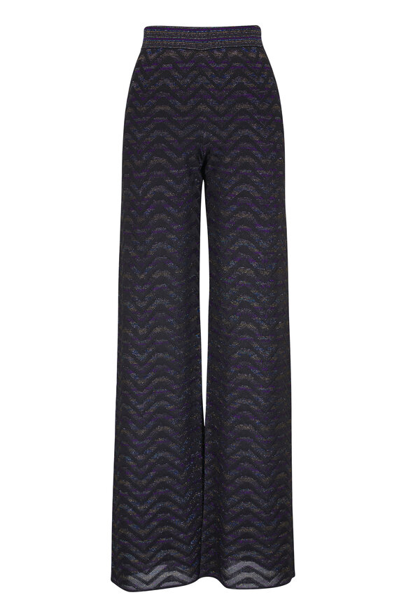 Missoni Multicolor Dark Toned Zig-Zag Flare Pant - view 1