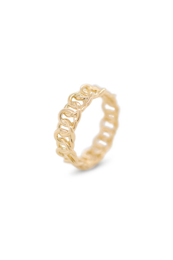 Kali Zoe 18k Yellow Gold Loop Knot Band - view 2