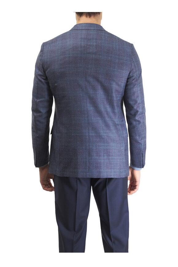 Zegna Transeasonal Navy Blue Flat Front Wool Pant - view 4