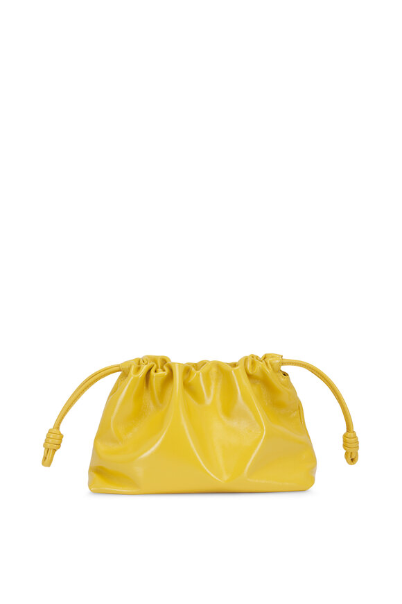 Loewe Medium Flamenco Yellow Patent Leather Clutch - view 3