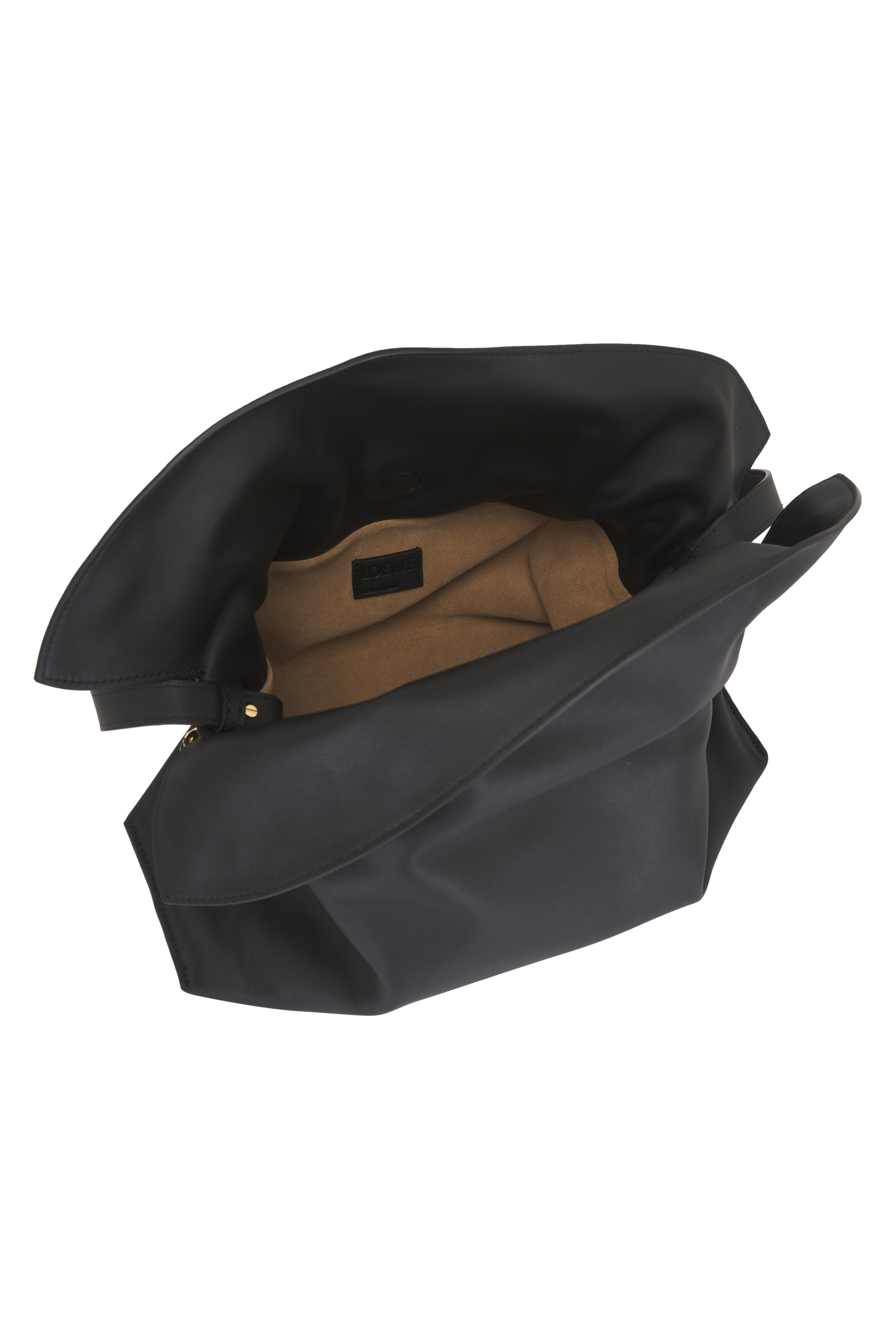 Loewe - Medium Coil Flamenco Black Leather Clutch