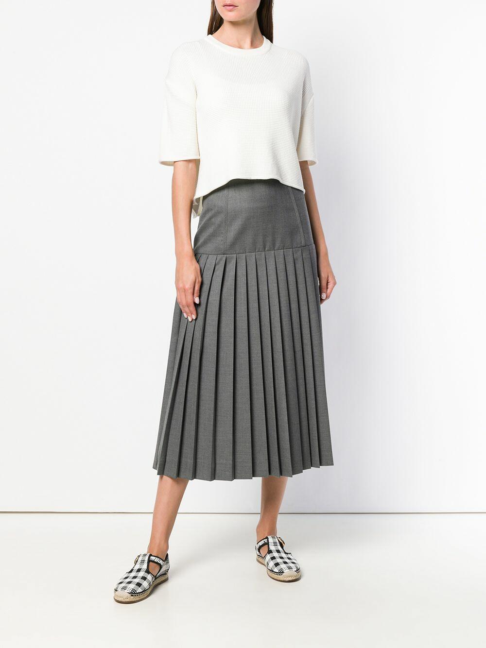 Thom Browne - White Wool Boxy Crop Sweater