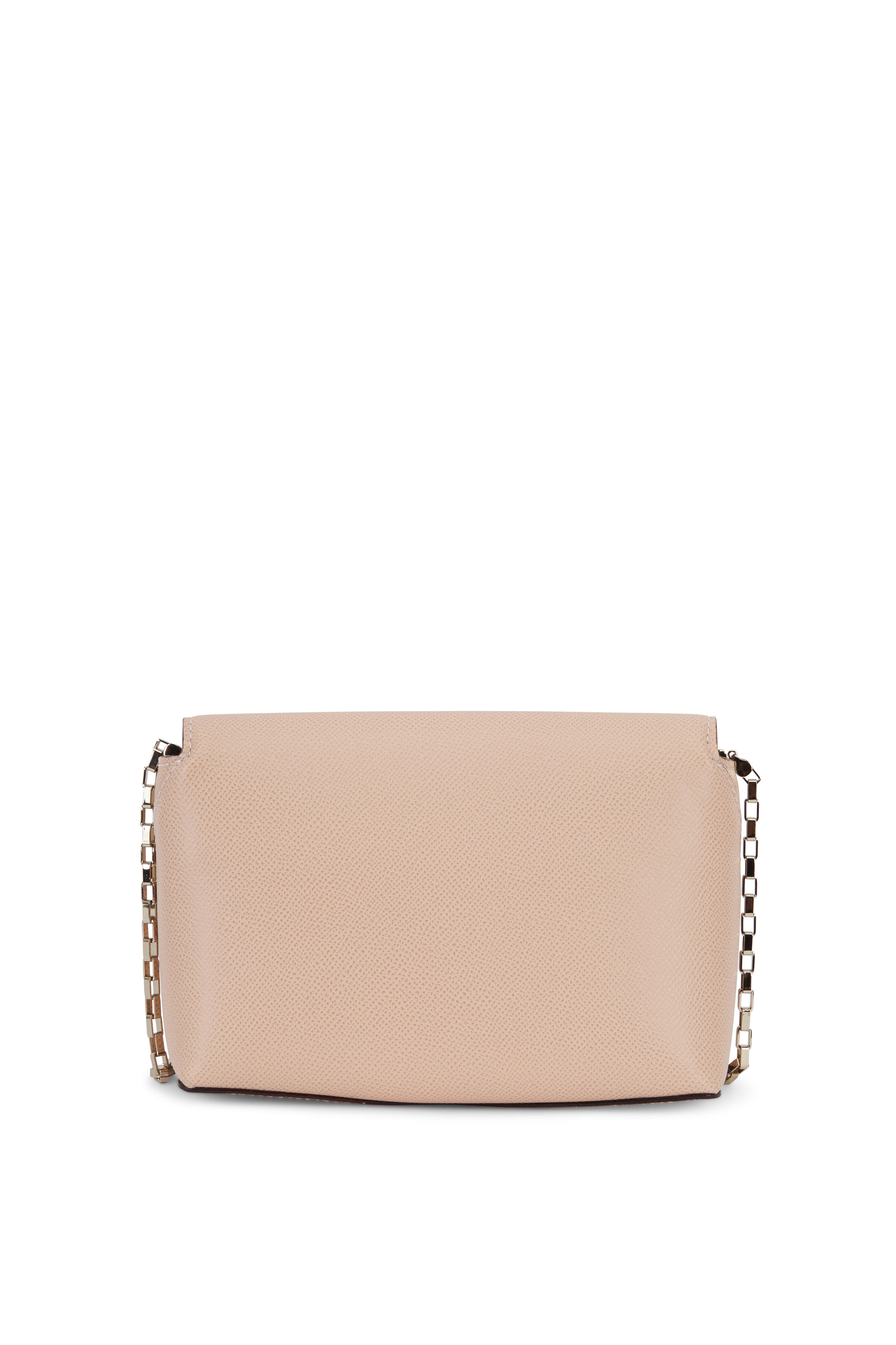 Valextra - City Blush Saffiano Leather Small Chain Crossbody