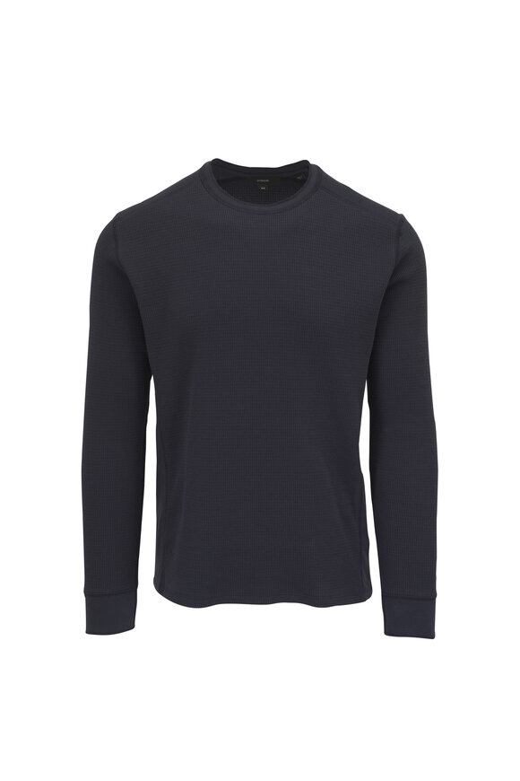 Vince Coastal Blue Thermal Crewneck Shirt