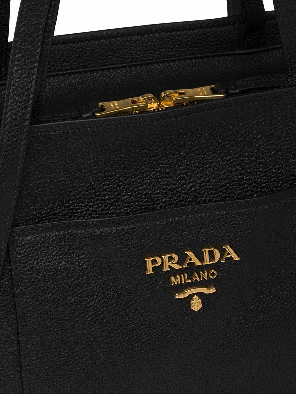 Prada - Black Leather Tote Bag