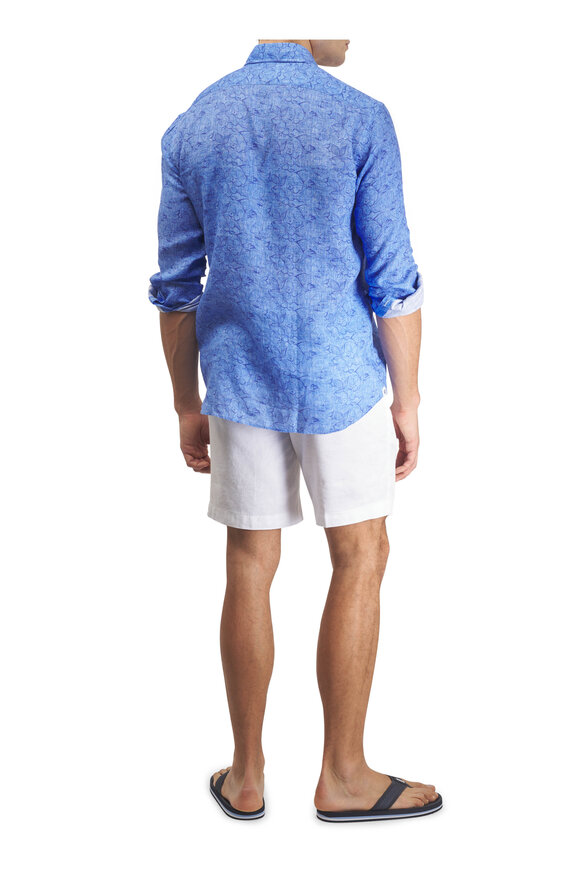 Marco Pescarolo White Linen Bermuda Shorts - view 4