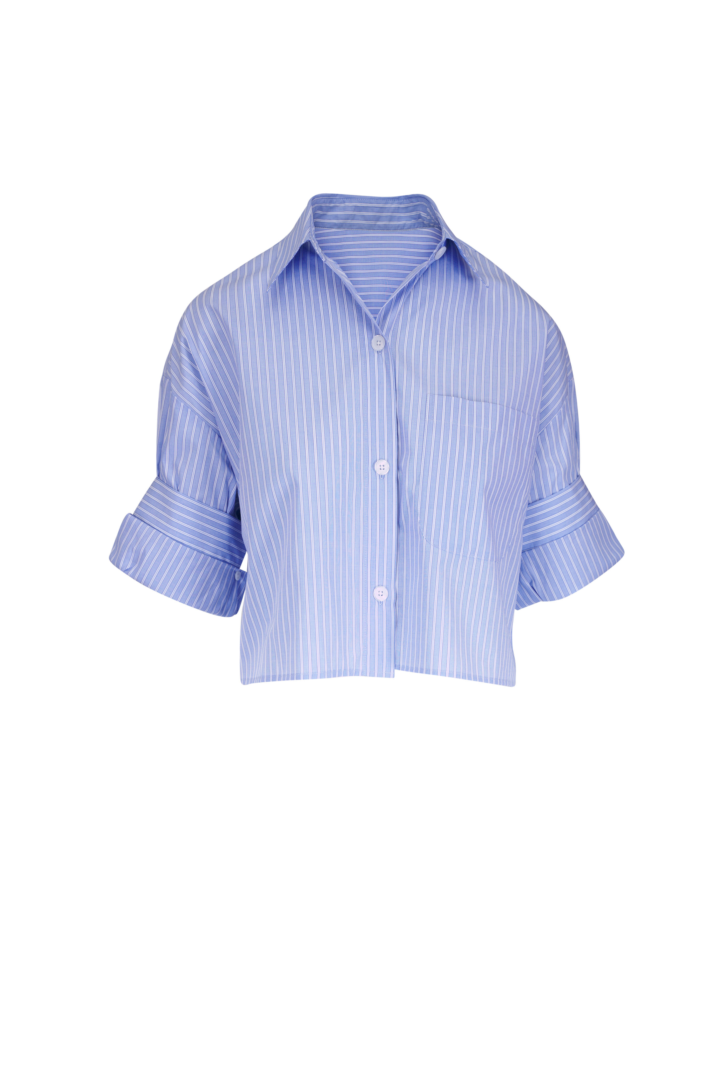 TWP - Next Ex Blue Haven & White Stripe Cotton Shirt