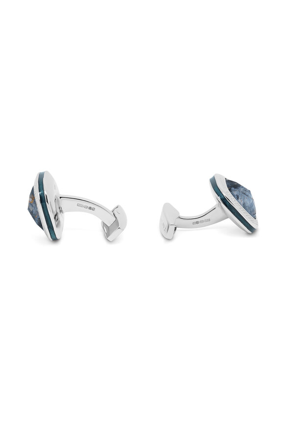 Tateossian - Pietersite Doppione Sterling Silver Cufflinks