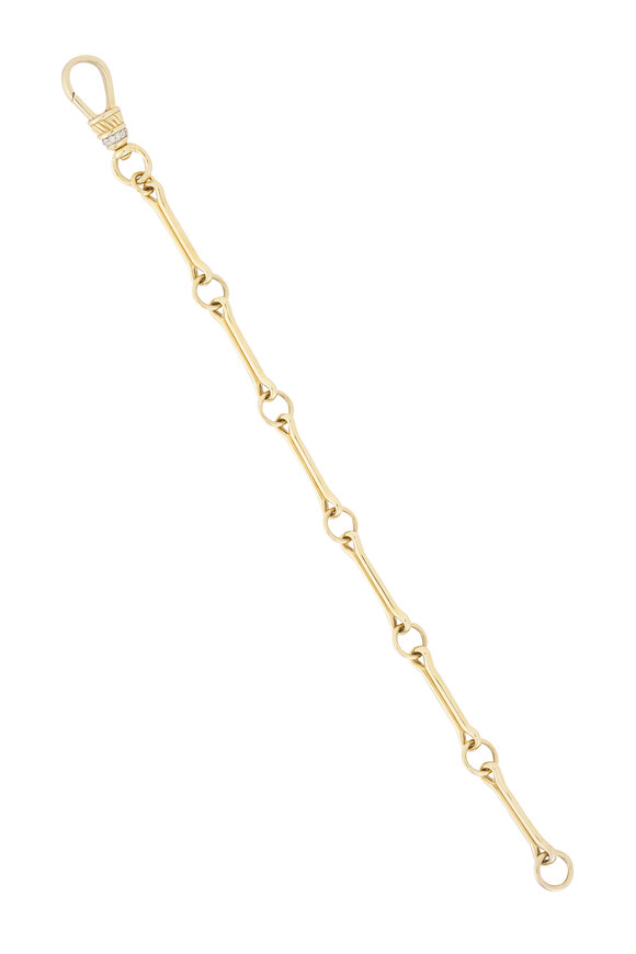 Lucy Delius 14k Yellow Gold Diamond Show Your Bones Bracelet