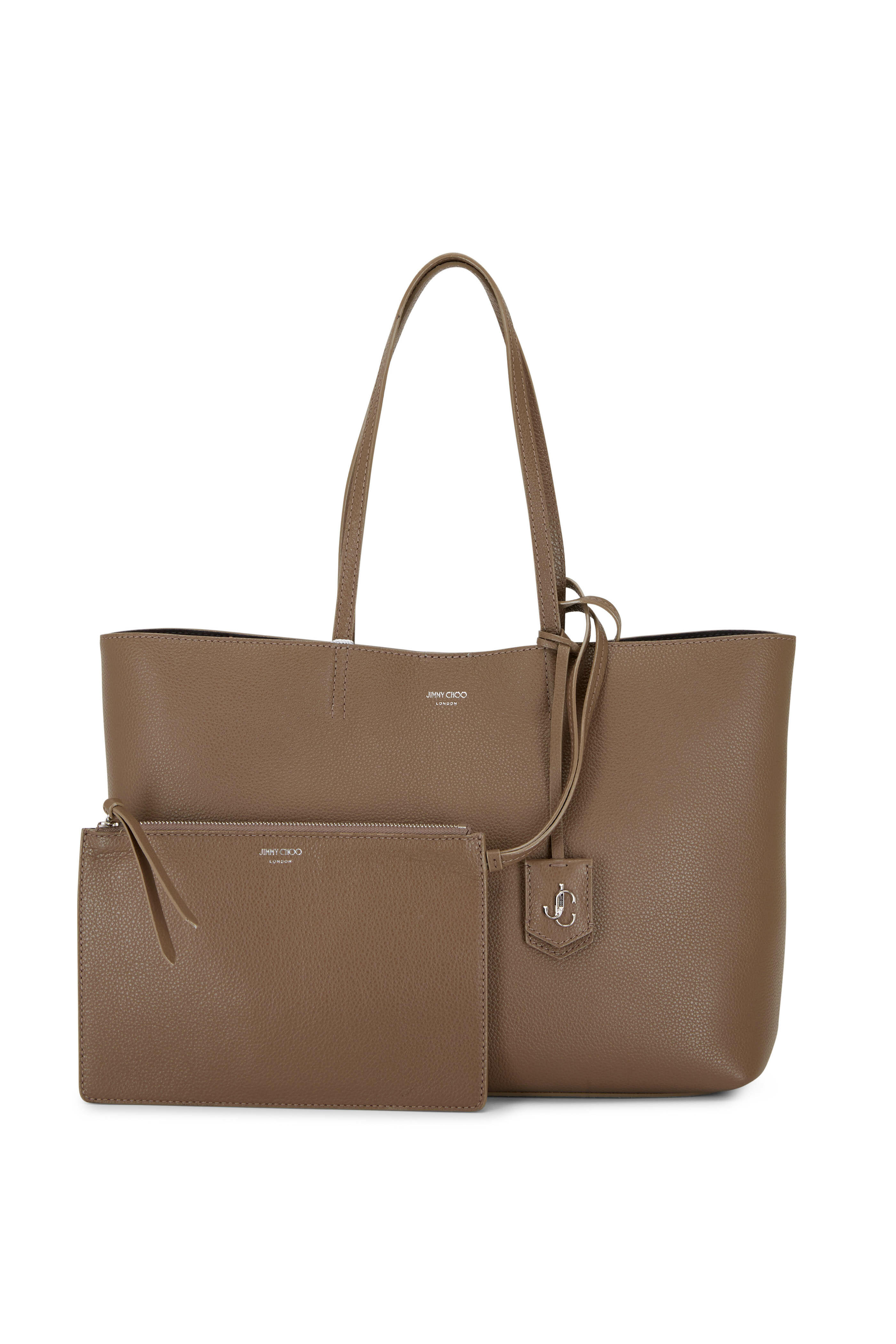 Jimmy Choo - Nine2Five Mocha Grained Leather Tote