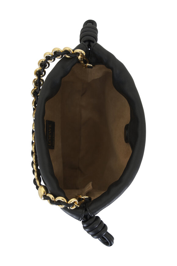 Loewe - Round Flamenco Black Leather Chain Bag 