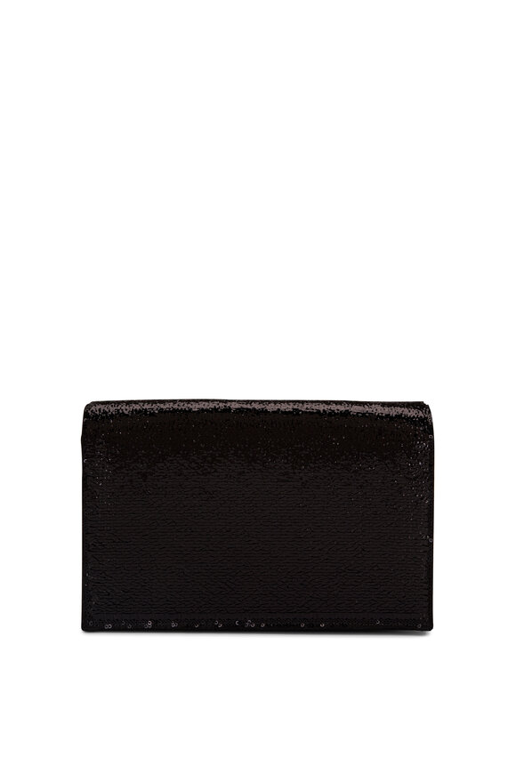 Saint Laurent - Kate Black Paillette Tassel Clutch 