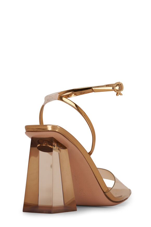 Gianvito Rossi - Cosmic Metallic Gold PVC Sandal, 85mm