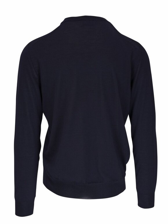 Brioni - Navy Wool, Silk & Cashmere Sweater 