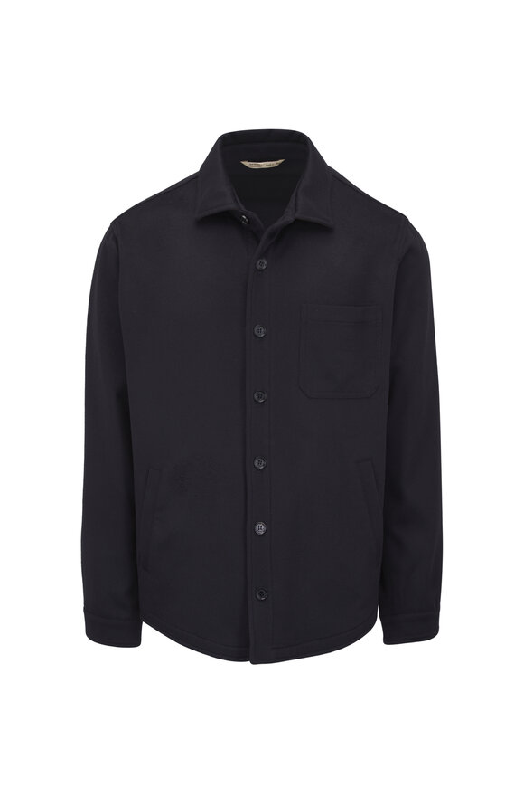 【底値】cornier WOOL CASHMERE OVERSHIRTS Zegna - Gray Cashmere Overshirt | Mitchell Stores