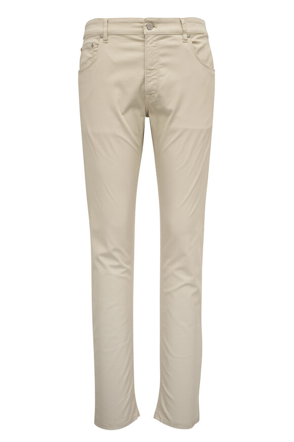 PT Torino Jazz Beige Stretch Twill Five Pocket Pant - view 1