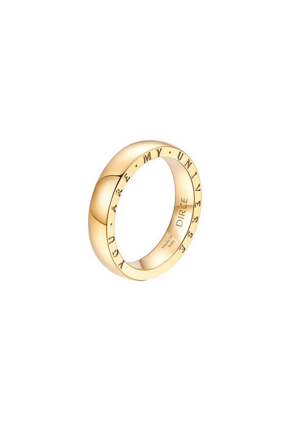 Alberto Milani - 18K Yellow Gold Plain Dirce Wedding Band, 4.3mm