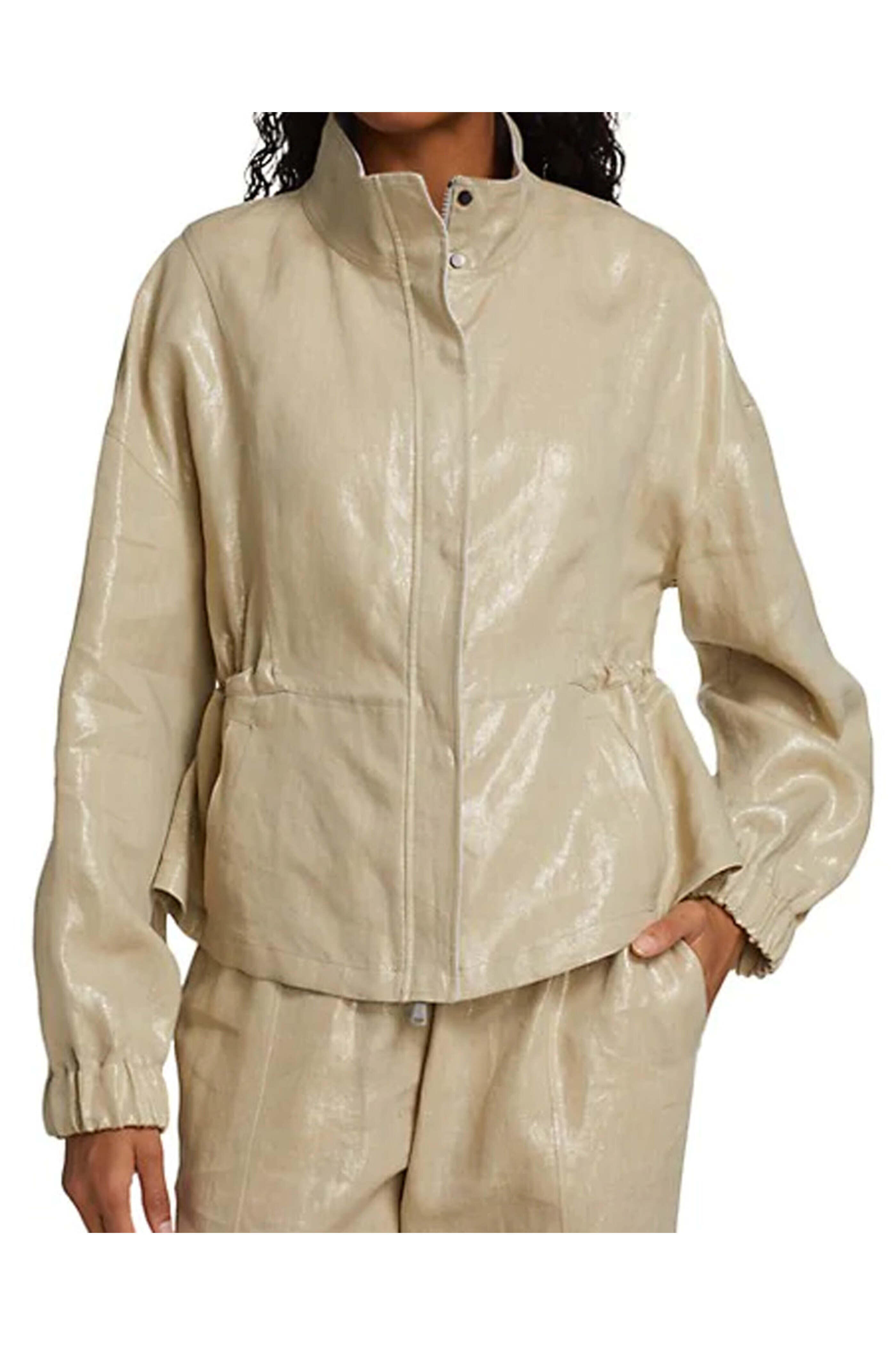 Brunello Cucinelli - Metallic Gold Linen Jacket | Mitchell Stores