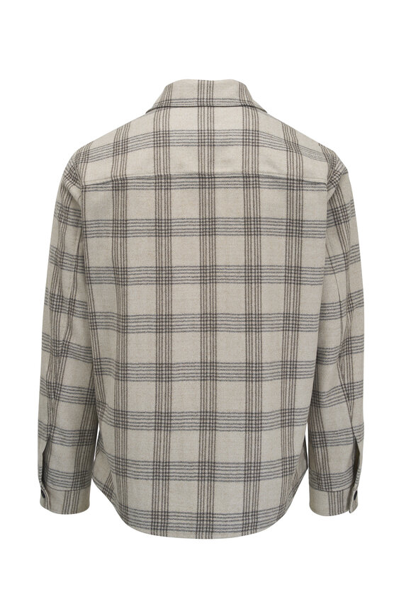 Maurizio Baldassari - Beige Plaid Wool Overshirt