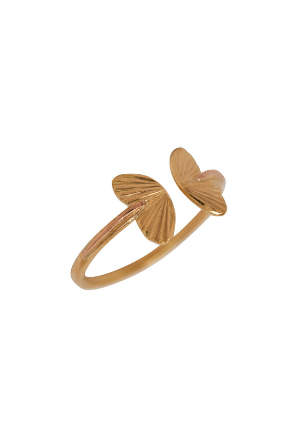 James Banks Tiny Asterope Butterfly Open Wing Ring 