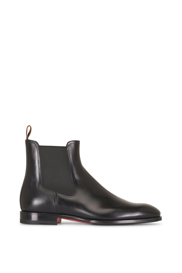 Santoni Archer Black Leather Chelsea Boot - view 2
