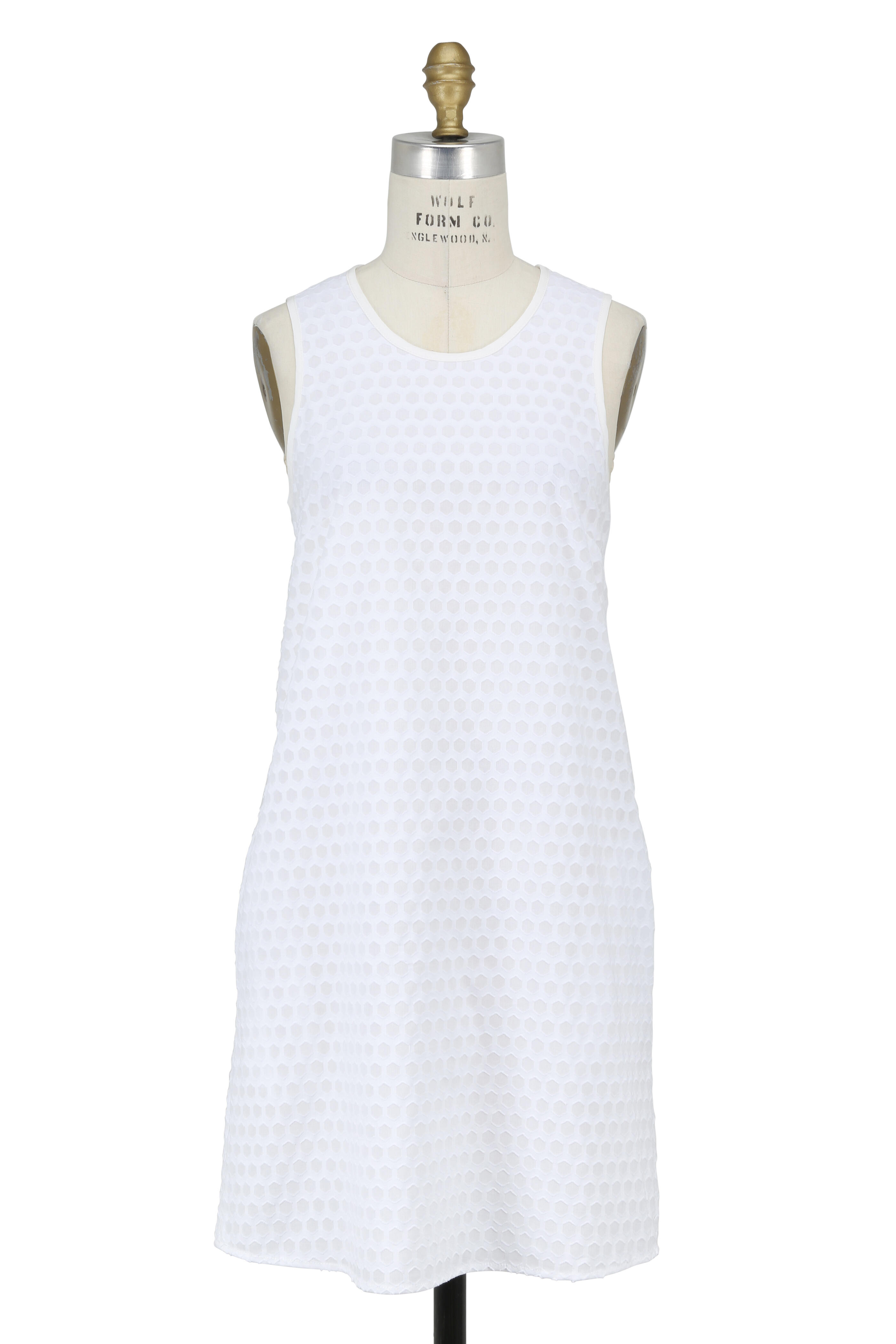 Rag & Bone - Evie White Honeycomb Shift Dress