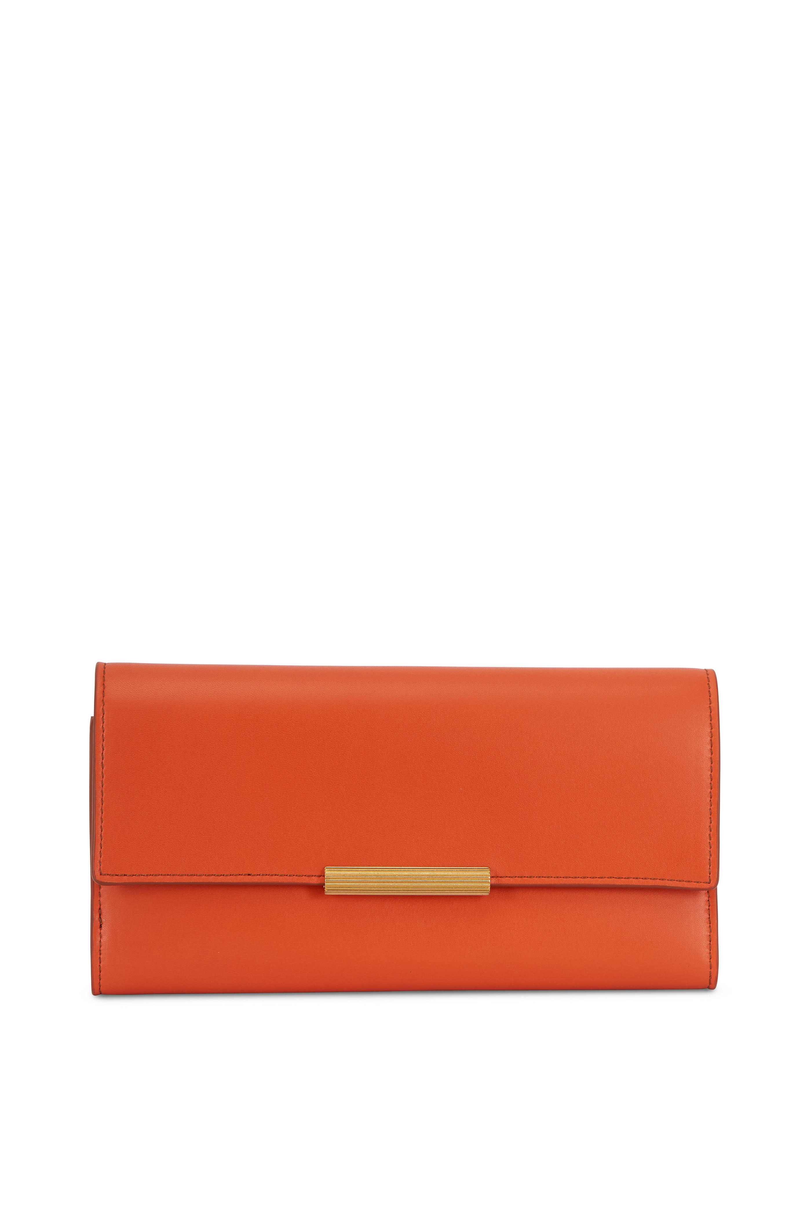 Bottega Veneta - Burnt Orange Leather Continental Wallet