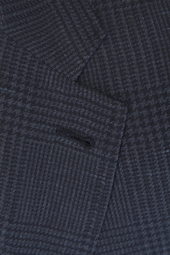 Canali Teal & Navy Blue Plaid Sportcoat - view 5