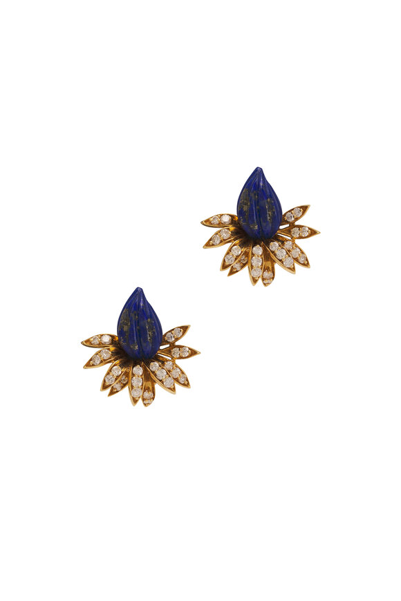 Vintage Collection - Diamond & Lapis Earrings