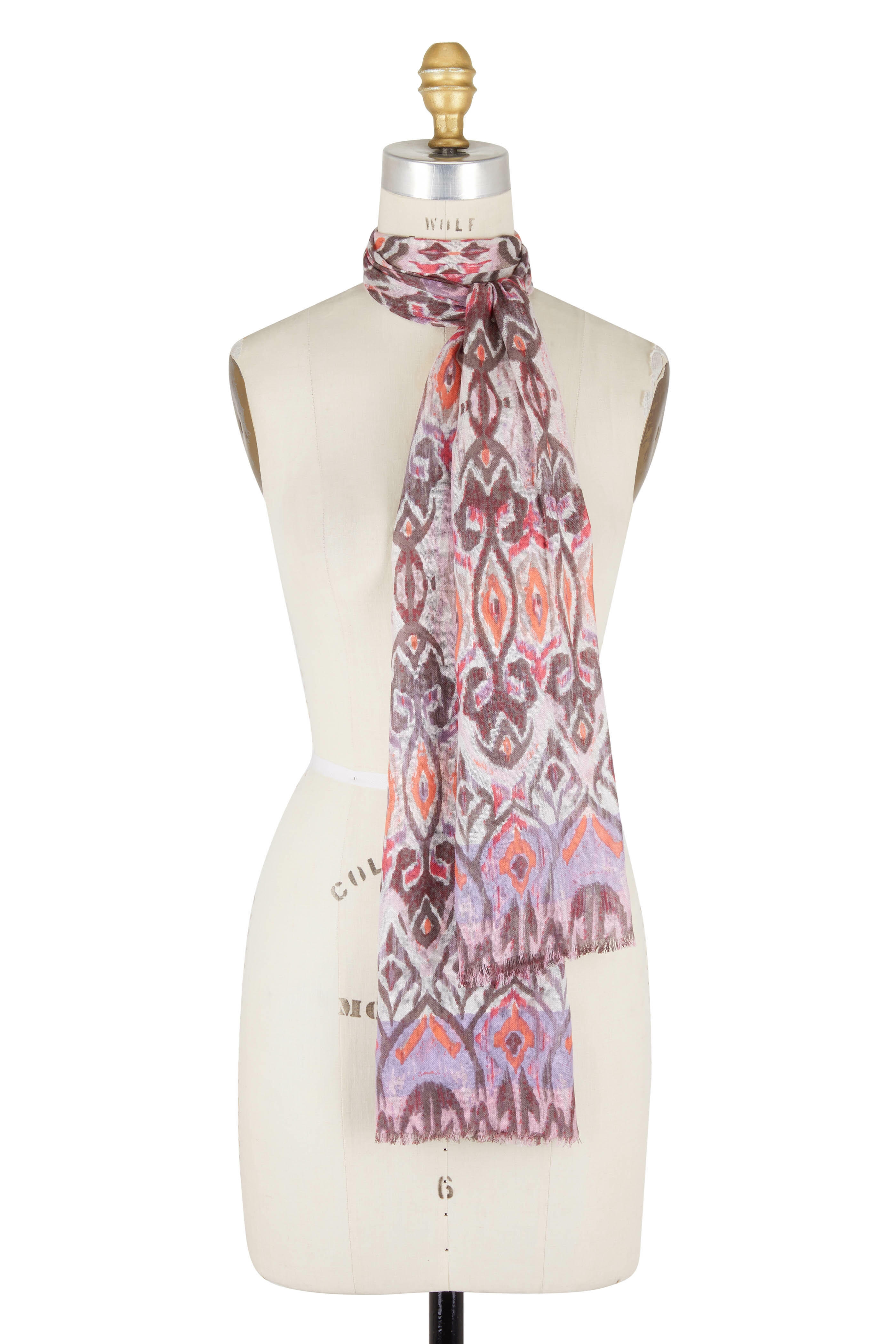 Kinross - Flamingo Geometric Print Scarf | Mitchell Stores