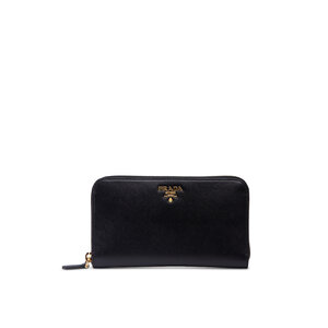 PRADA black bow tie offers zipper wallet