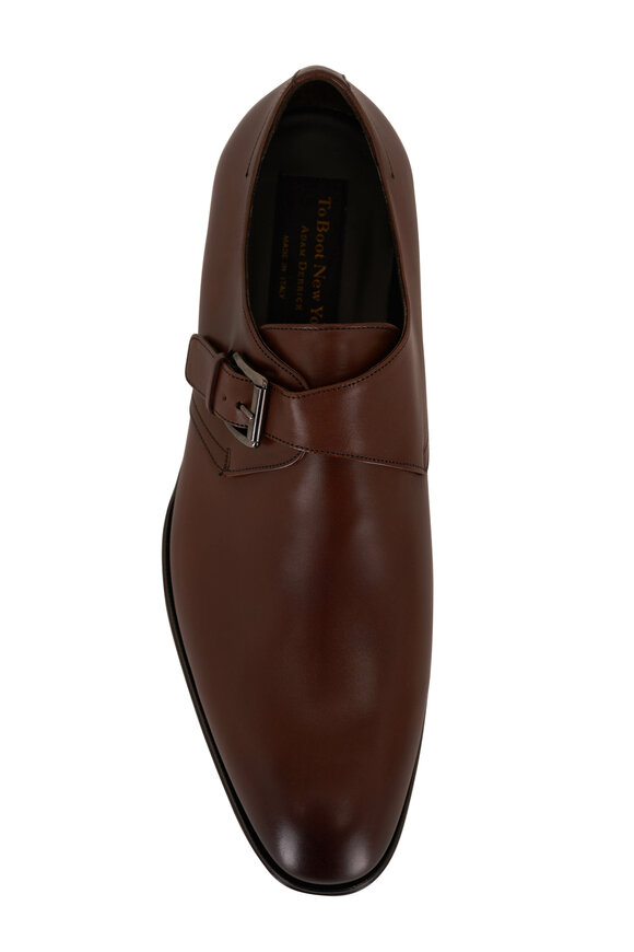 To Boot New York - Bower Brown Leather Monk Strap Dress Shoe 