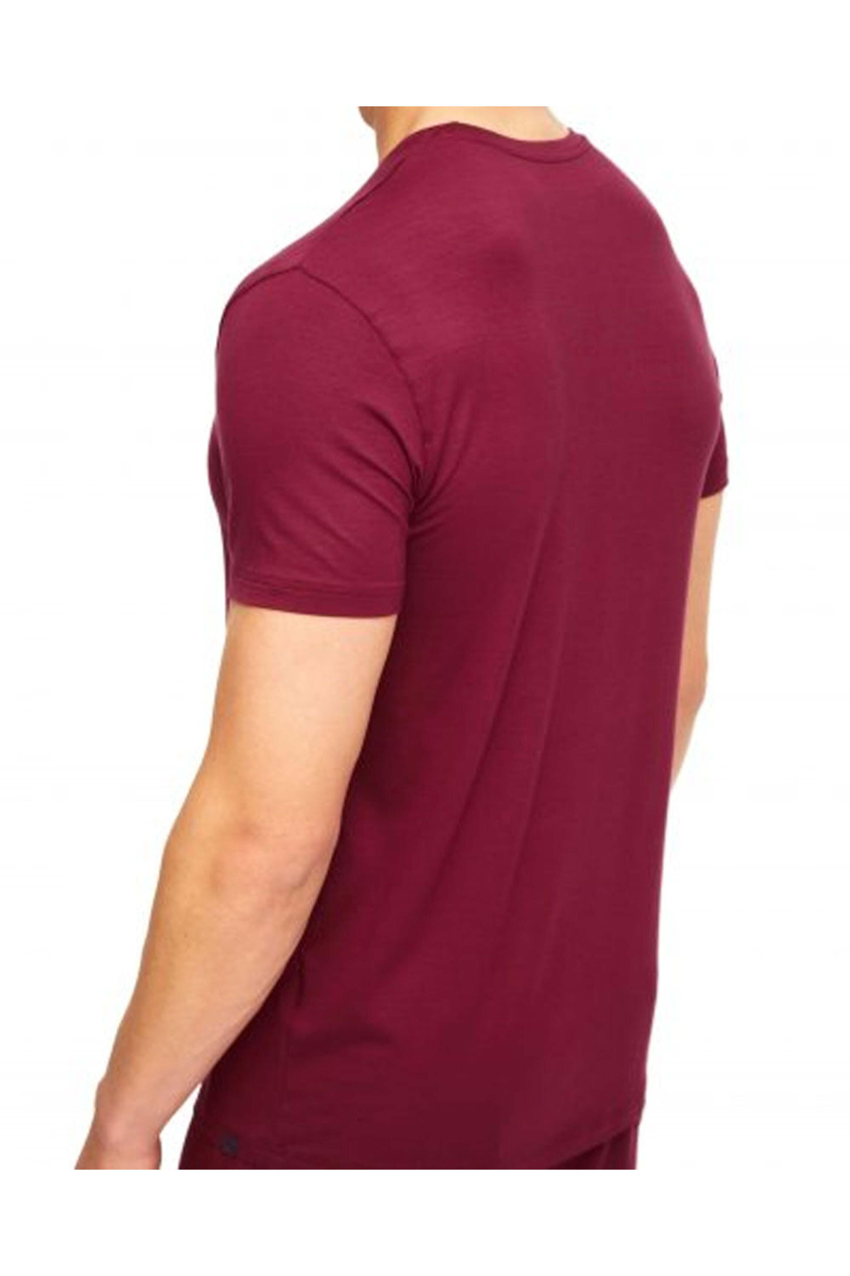 Derek Rose - Basel 11 Micro Modal Stretch T-Shirt in Burgundy