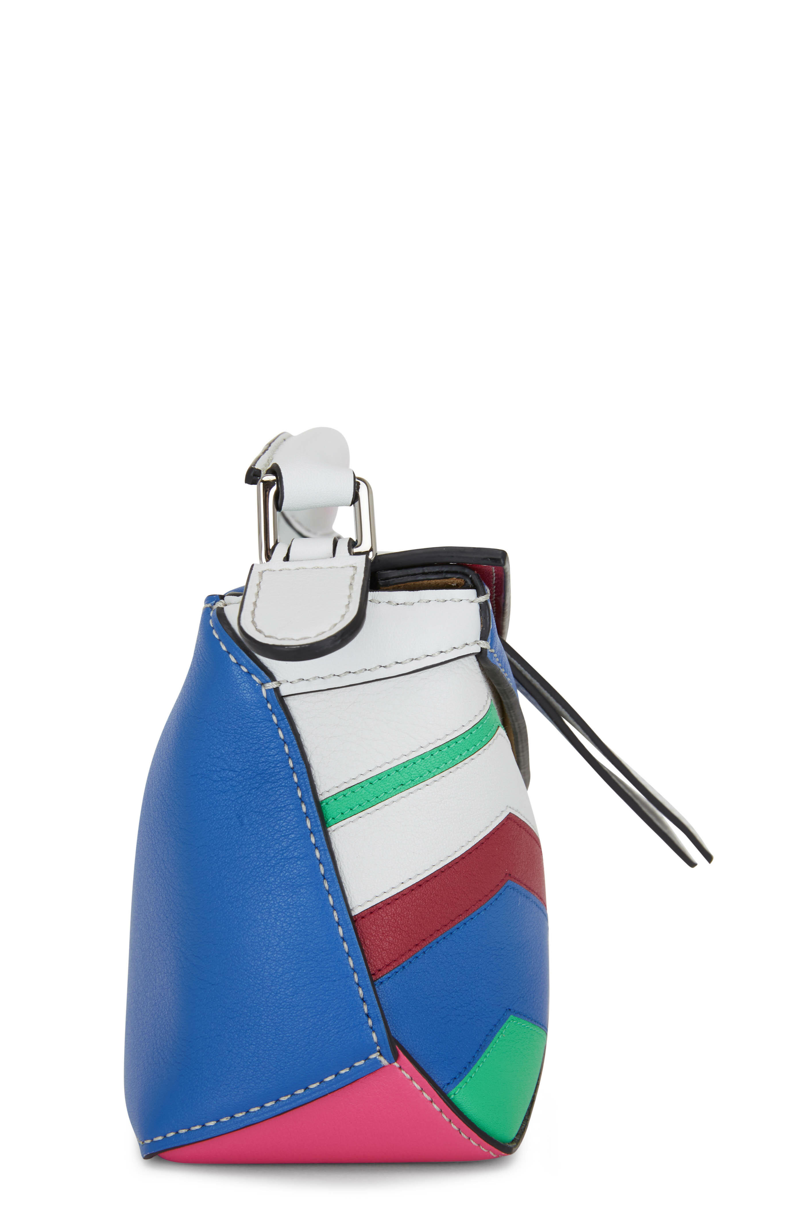 Loewe - Mini Puzzle Multicolor Zig Zag Leather Crossbody