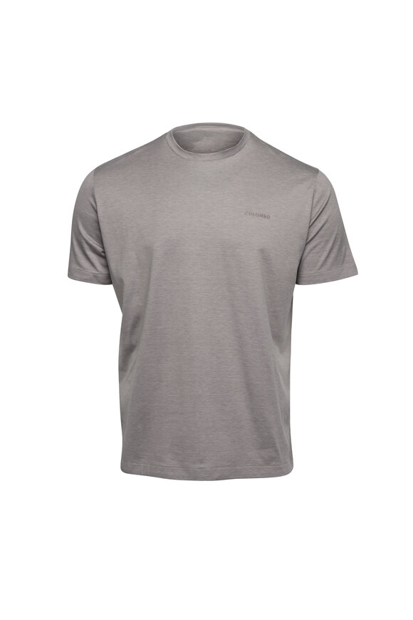 Colombo Light Brown Silk & Cotton T-Shirt